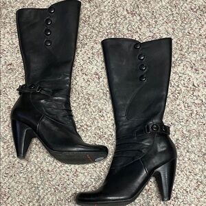 Miz mooz Sheila lBlack Leather High heeled Boots- like new